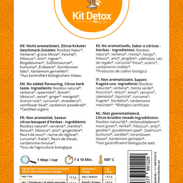 Nutrition tv - KIT DETOX BIO (ventre plat-detox-minceur) by Josie K